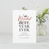 Carte de vacances pour l'année la plus étrange (Debout devant)