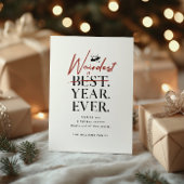 Carte de vacances pour l'année la plus étrange