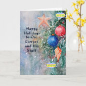 Carte de vacances pour l'avocat et le personnel (Fleur jaune)