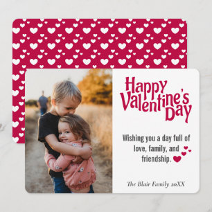 Carte de vacances pour le Motif de la Saint Valent