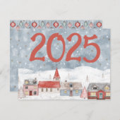 Carte de vacances pour le Nouvel An 2025 (Devant / Derrière)