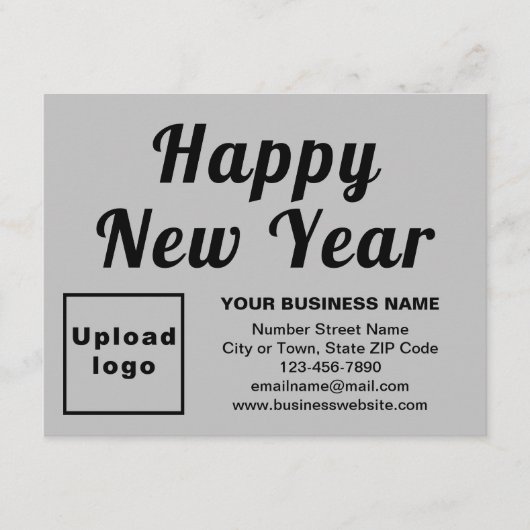 Carte de vacances pour le Nouvel An gris (Devant)