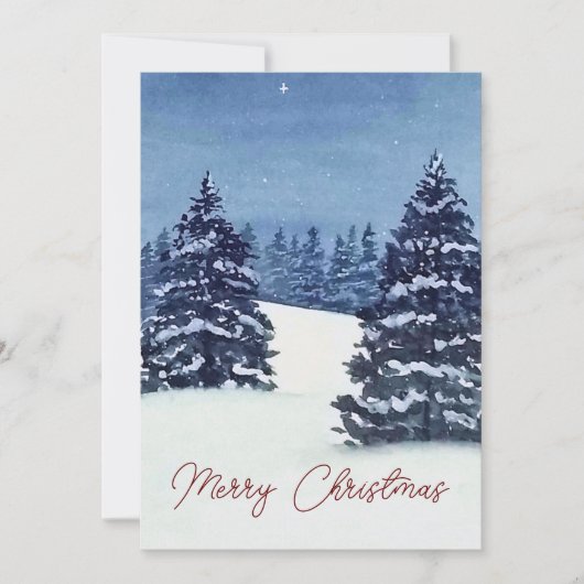 Carte de vacances pour les arbres de Noël (Devant)