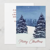 Carte de vacances pour les arbres de Noël (Devant / Derrière)