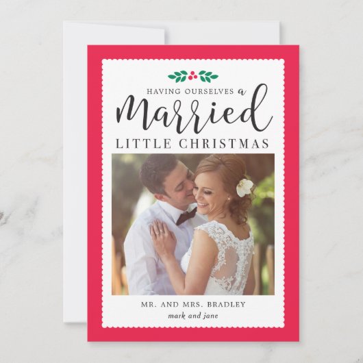 Carte de vacances pour les jeunes mariés mariés (Devant)