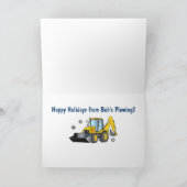 Carte de vacances pour les professionnels : Backho (Intérieur)