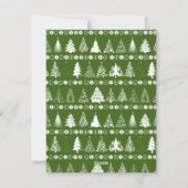 Carte de vacances pour les sapins de Noël (Dos)
