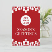 Carte de vacances pour logo propre pour les entrep (Debout devant)