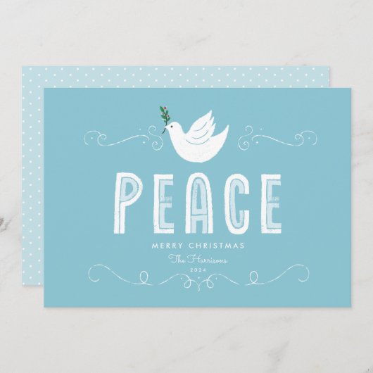 Carte de vacances pour Noël (Devant / Derrière)