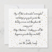 Carte de vacances pour Noël Gold Retro (Dos)