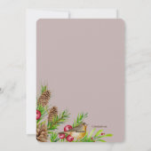 Carte de vacances pour oiseaux d'hiver (Dos)