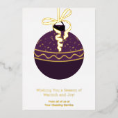 Carte de vacances pour ornement d'arbre de Noël po (Recto)