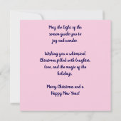 Carte de vacances pour phare de Noël Whimsical (Dos)