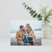 Carte de vacances pour photo simple script (Debout devant)