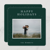 Carte de vacances pour photos d'hiver | Vert (Devant / Derrière)