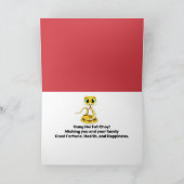 Carte de vacances pour serpent caricature chinoise (Intérieur)