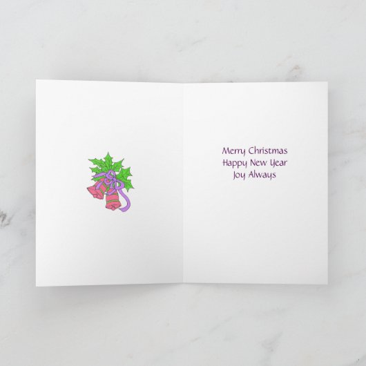 Carte de vacances pourpre (Intérieur)