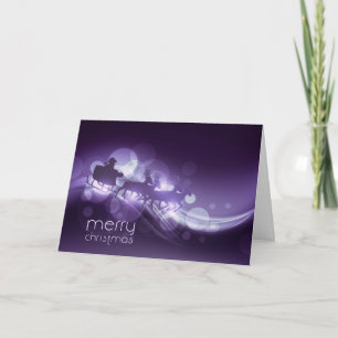 Carte de vacances - pourpre abstrait de Père Noël