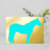 Carte de vacances professionnelle à thème de cheva (Debout devant)