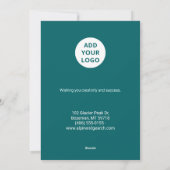Carte de vacances professionnelle avec logo de l'e (Dos)
