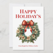 Carte de vacances professionnelle élégante avec no (Devant)