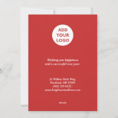 Carte de vacances professionnelle élégante avec no (Dos)