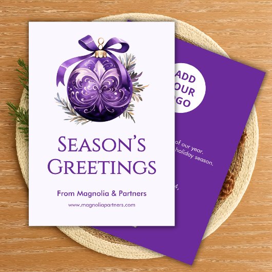 Carte de vacances professionnelle | Logo et site