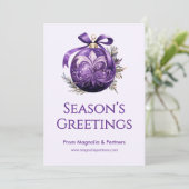 Carte de vacances professionnelle | Logo et site (Debout devant)