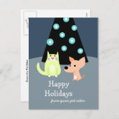 Carte de vacances professionnelle pour animaux (Devant / Derrière)