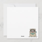 Carte de vacances Pug Love (Dos)