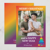 Carte de vacances Rainbow LGBTQ Family (Devant / Derrière)