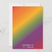 Carte de vacances Rainbow LGBTQ Family (Dos)