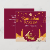 Carte de vacances Ramadan Kareem (Devant / Derrière)