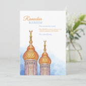 Carte de vacances Ramadan Kareem Mosquée (Debout devant)