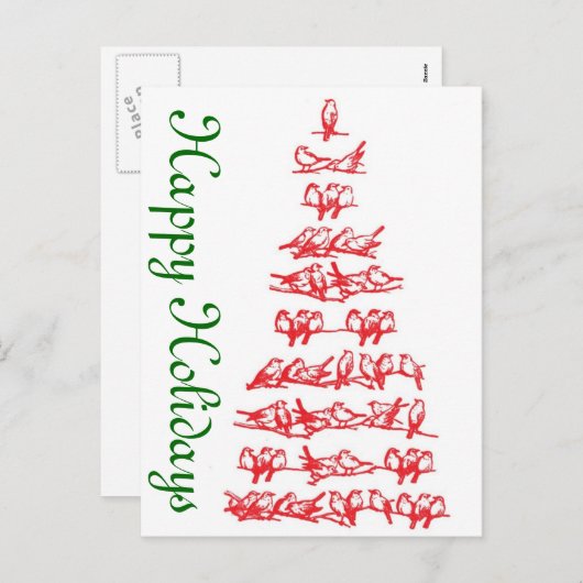 Carte de vacances Red Birds (Devant / Derrière)