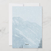 Carte de vacances Red Car Christmas Tree Mountain (Dos)