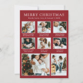 Carte de vacances Red Christmas Photo Collage (Devant)