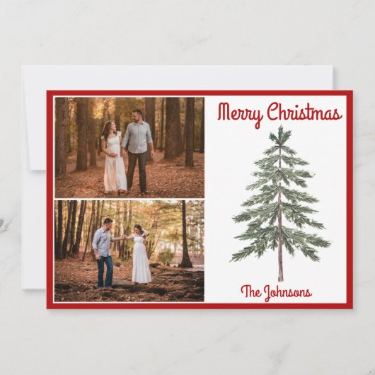 Carte de vacances Red Christmas Tree (Devant)