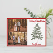 Carte de vacances Red Christmas Tree (Debout devant)