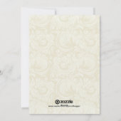 Carte de vacances Red Damask Flat Photo (Dos)