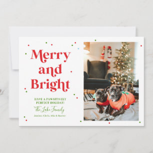 Carte de vacances Red et Green Merry et Bright Pho