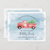 Carte de vacances Red Farmhouse Truck Petite (Devant / Derrière)