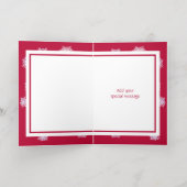 Carte de vacances Red Foil Flakes Pliée (Couchage intérieur)