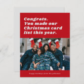 Carte de vacances Red Funny Sarcastic (Devant / Derrière)