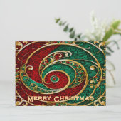Carte de vacances Red Gold Green (Debout devant)