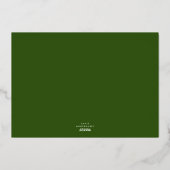 Carte de vacances Red Hand Lettered Joy Gold Foil (Verso)