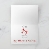 Carte de vacances Red Joy Snowflake (Intérieur)