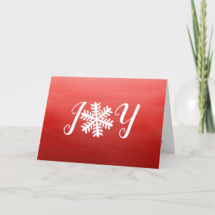 Carte de vacances Red Joy Snowflake