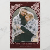 Carte de vacances Red Merry Arch Botanical Budget (Devant)