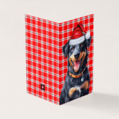 Carte de vacances Red Plaid Chien de Beauceron (Outside)